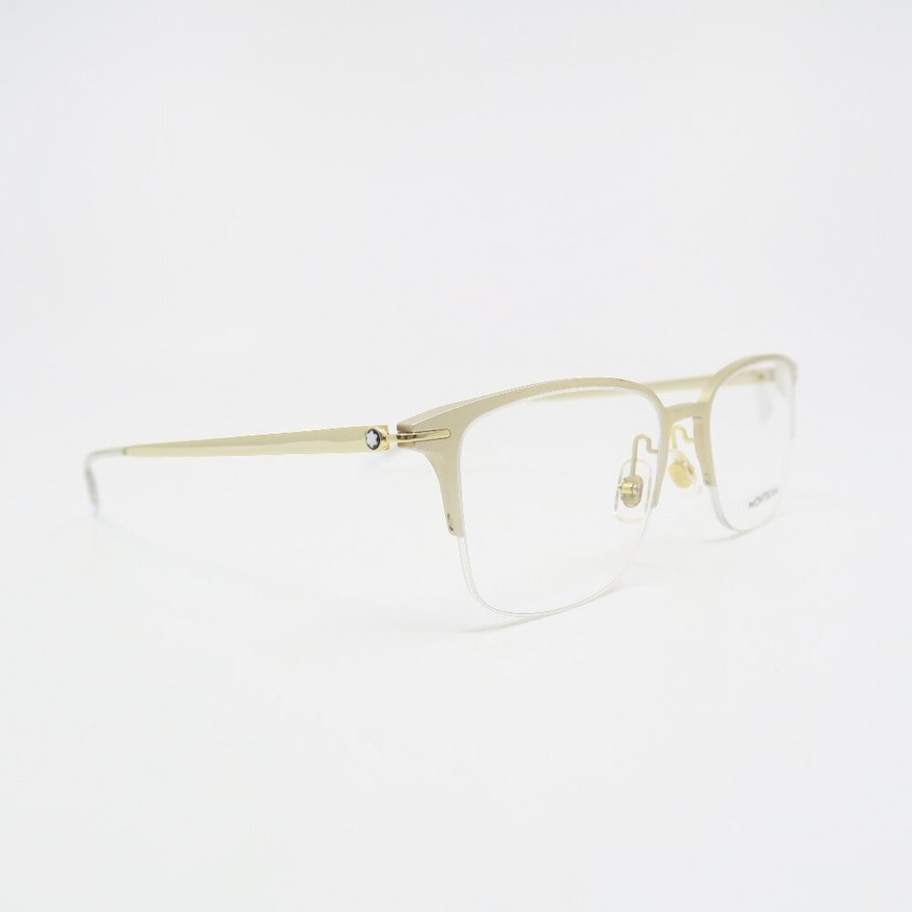 MontBlanc MB0234OK 001 52mm Gold Aluminium Titanium New Men's Eyeglasses Frames.